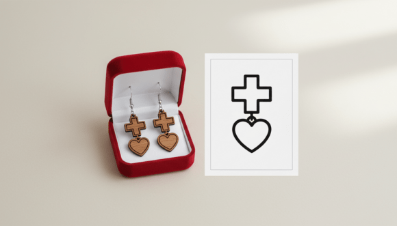 Reviewing the Cross Heart Earring Design for Real Embroidery Projects